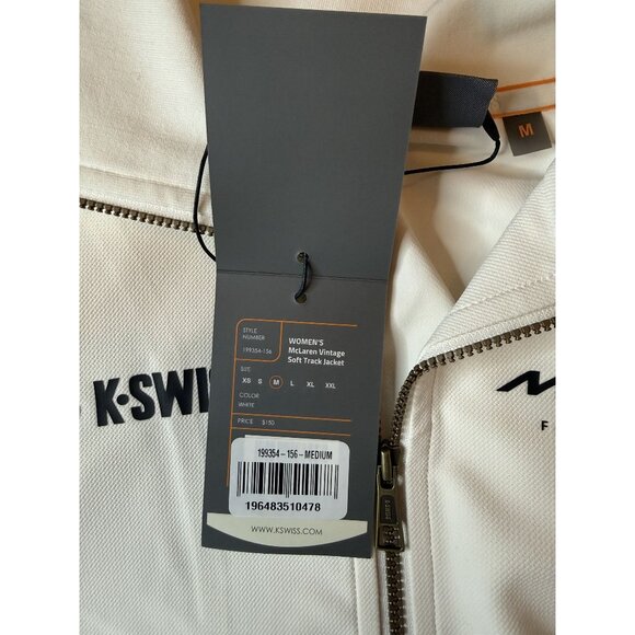 NWT K-Swiss McLaren F1 Racing Team Full Zip Track Jacket Women's Sz M $150 [jb] - Picture 6 of 11